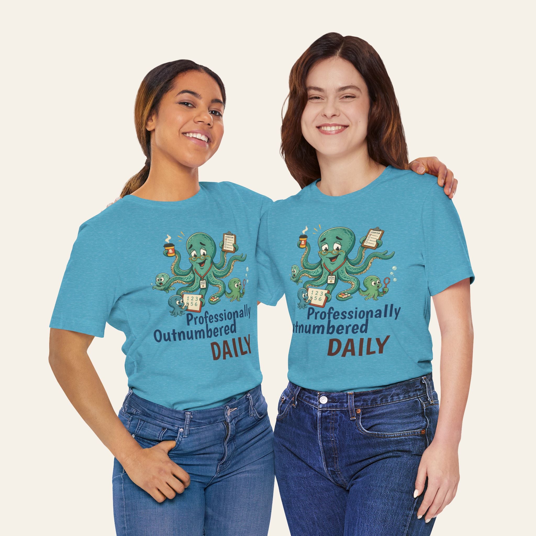 Professionally Outnumbered Daily — Funny Teacher T-Shirt | New Chapter Tees