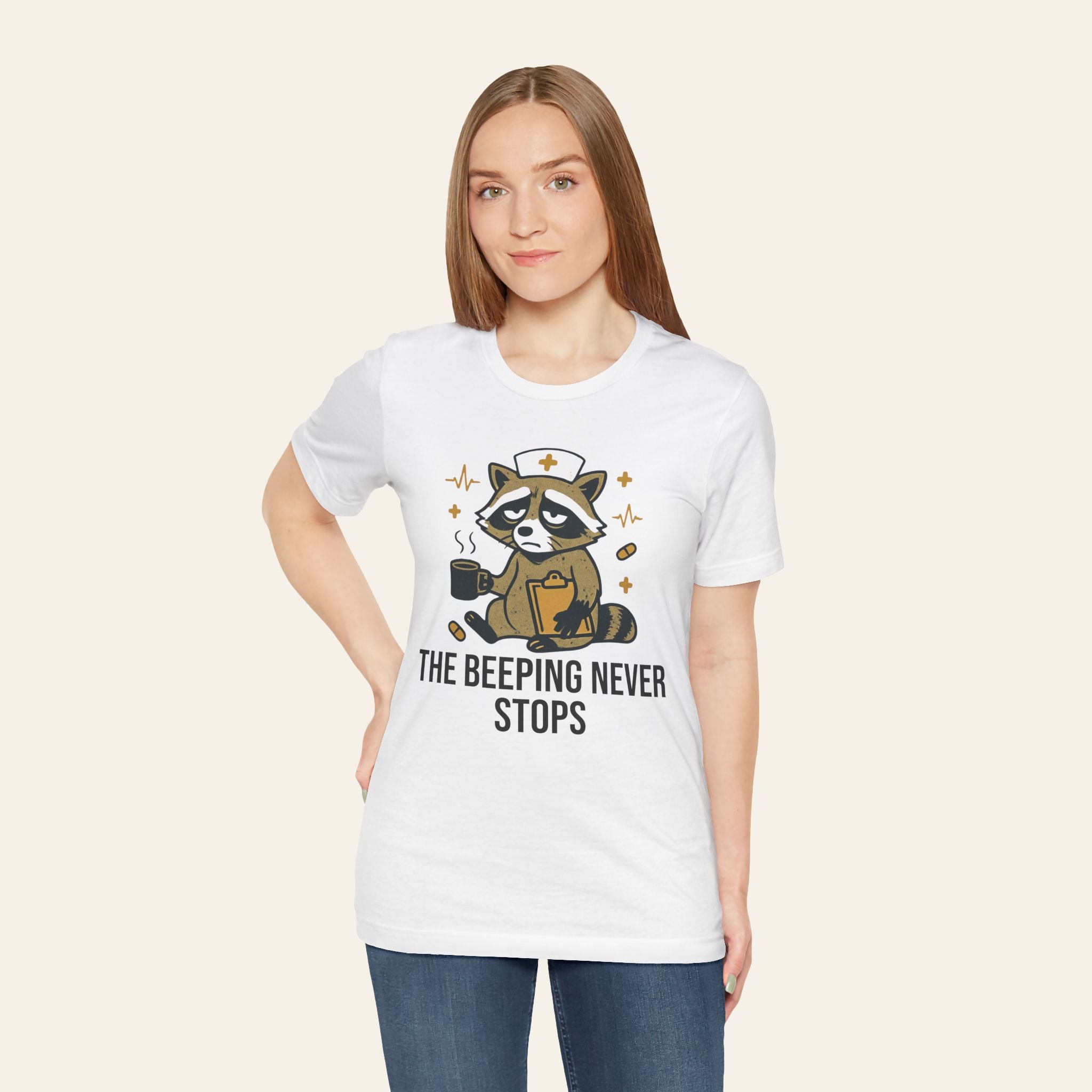 The Beeping Never Stops — Funny Nurse T-Shirt | New Chapter Tees