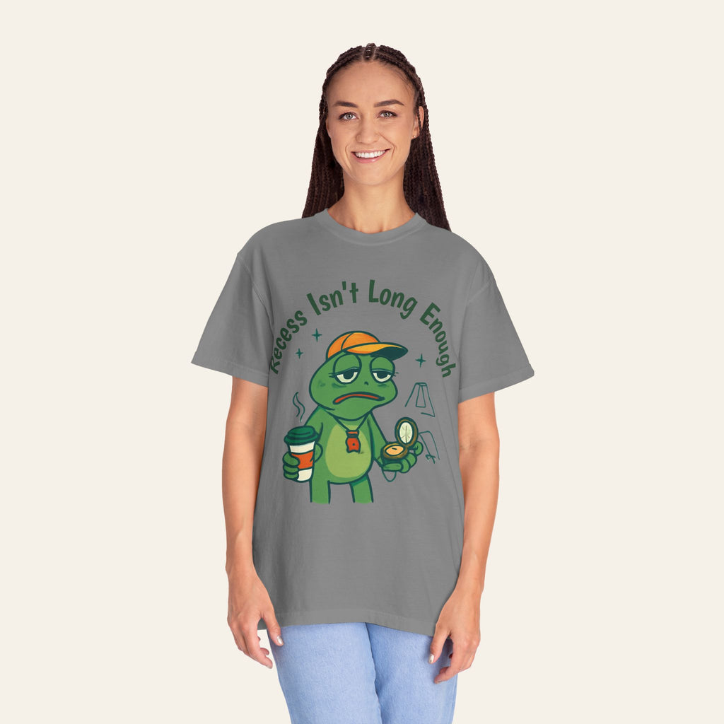 Recess Isn't Long Enough — Premium Garment-Dyed Teacher T-Shirt | New Chapter Tees