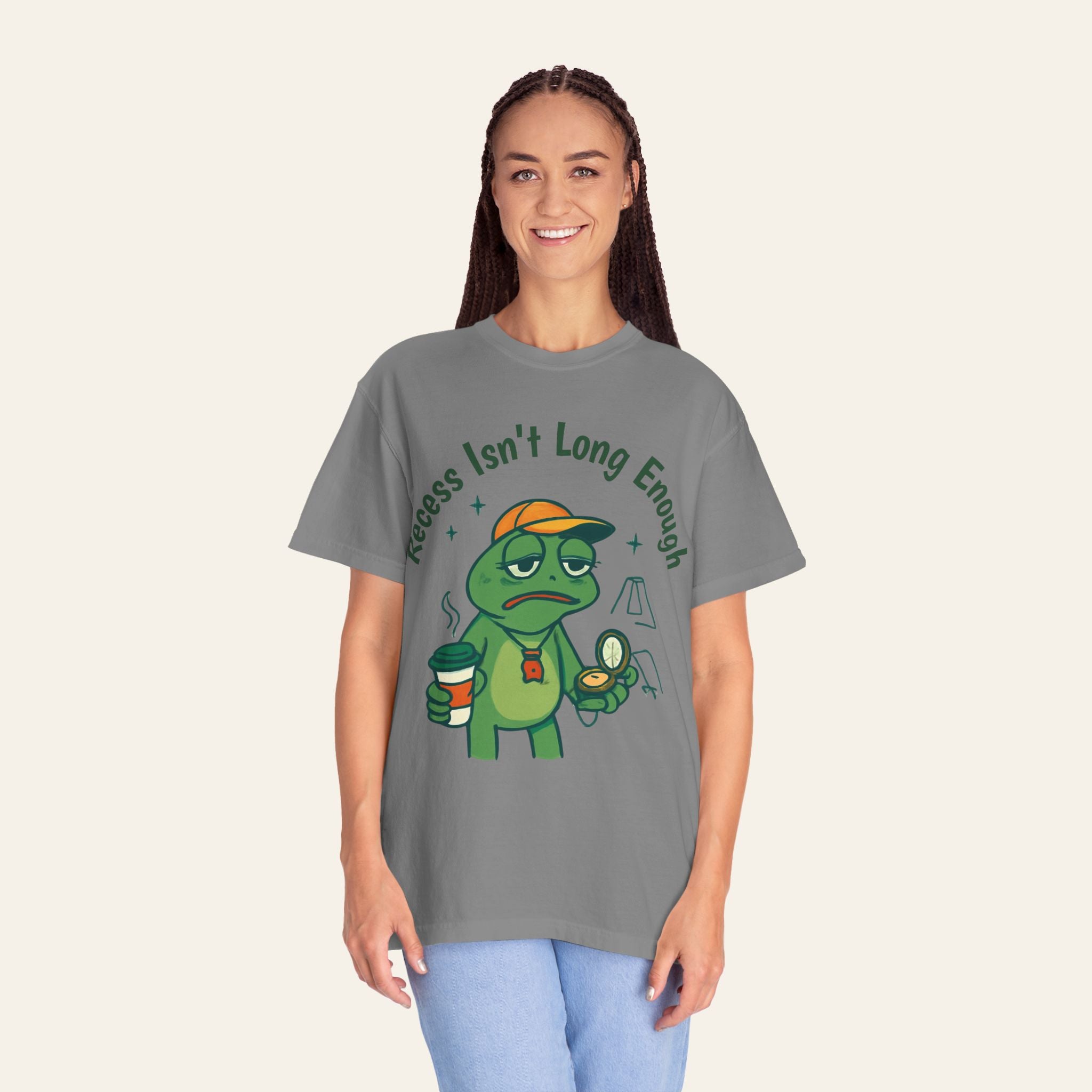 Recess Isn't Long Enough — Premium Garment-Dyed Teacher T-Shirt | New Chapter Tees