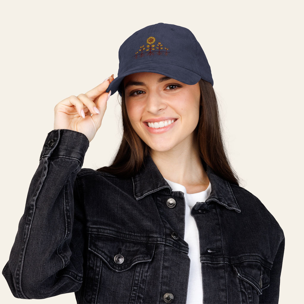 Teacher Hat — Planting Seeds Of Greatness Daily Embroidered Corduroy Cap | New Chapter Tees