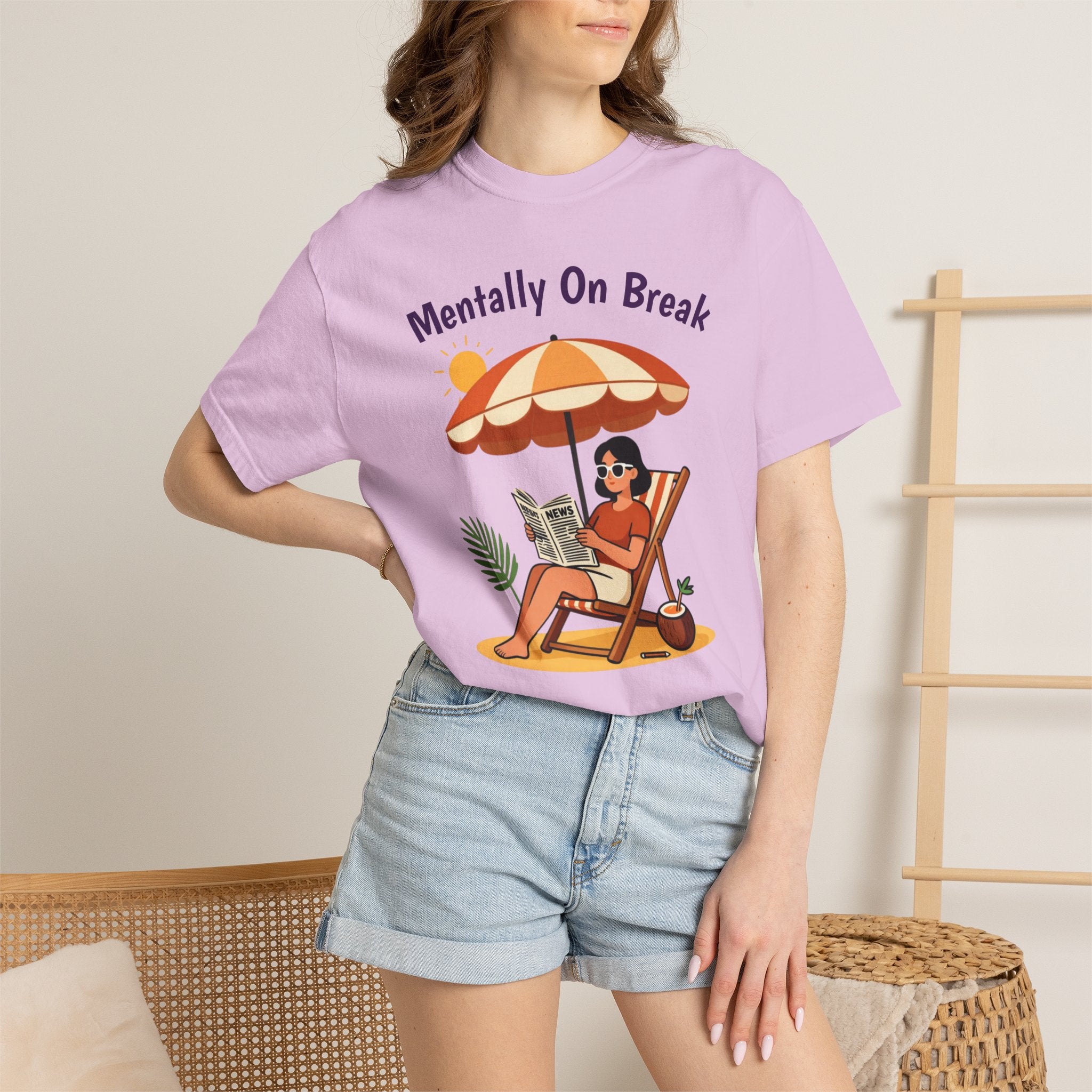 Mentally On Break  — Premium Garment-Dyed Teacher T-Shirt | New Chapter Tees