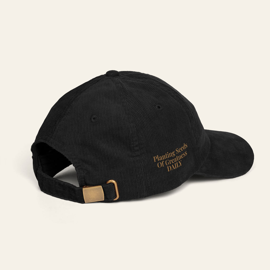 Teacher Hat — Planting Seeds Of Greatness Daily Embroidered Corduroy Cap | New Chapter Tees