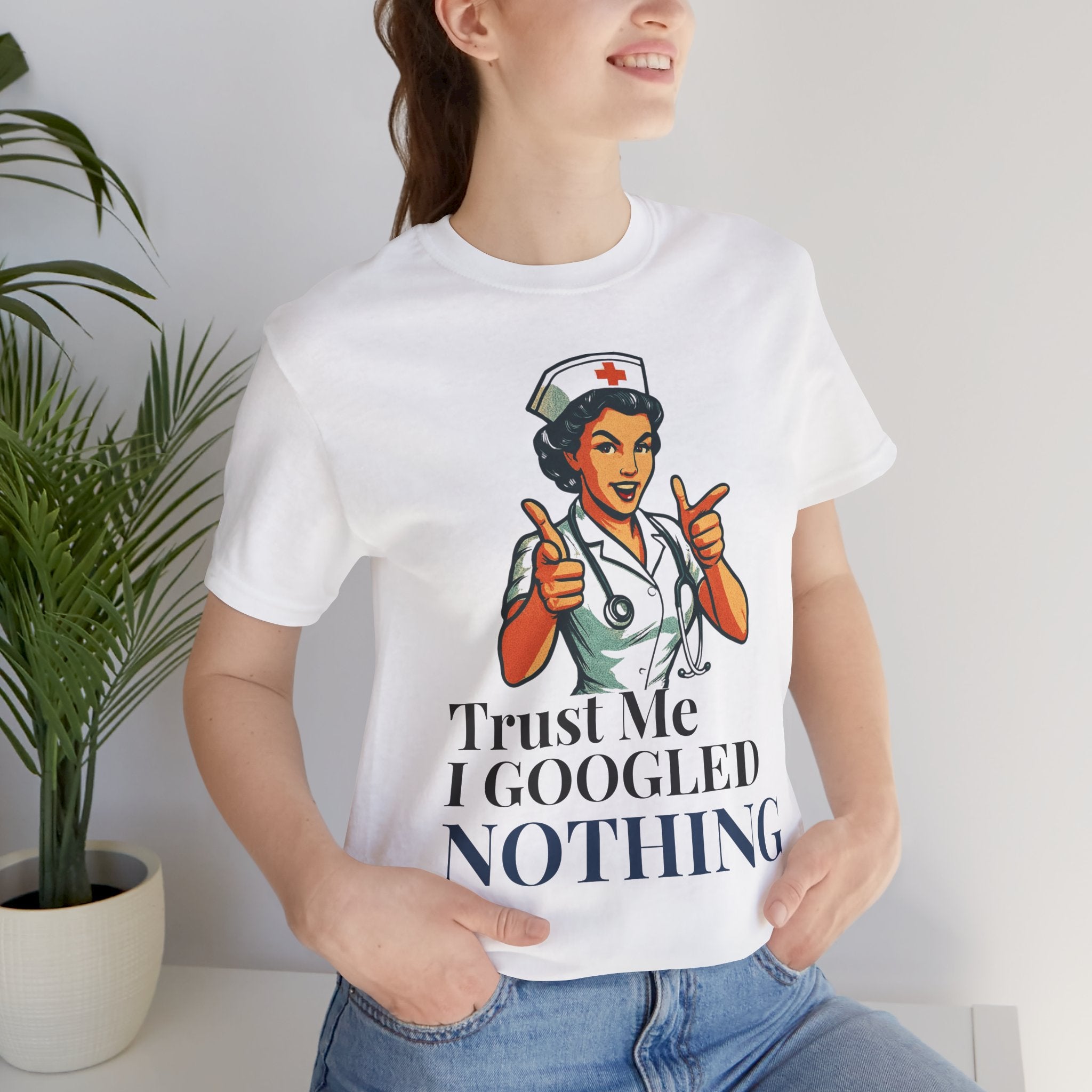 Nurse Graphic Tee — "Trust Me I Googled Nothing" Vintage Medical Shirt — Funny NURSE T-Shirt | New Chapter Tees