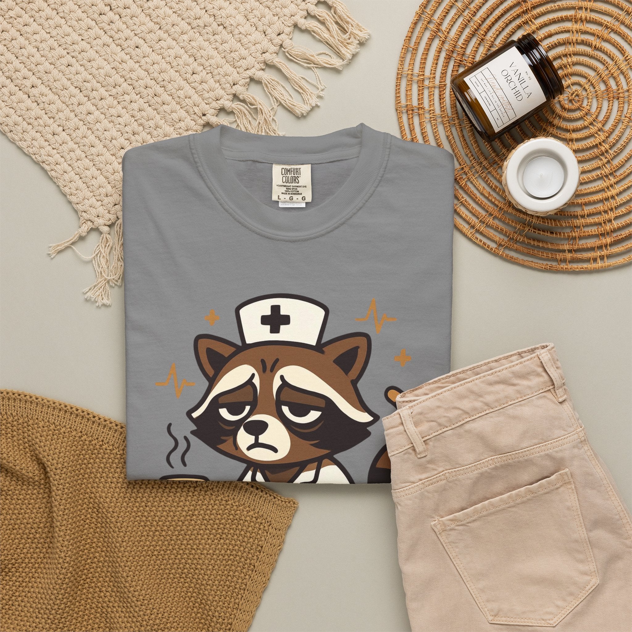 The Beeping Never Stops — Premium Garment-Dyed Nurse T-Shirt | New Chapter Tees