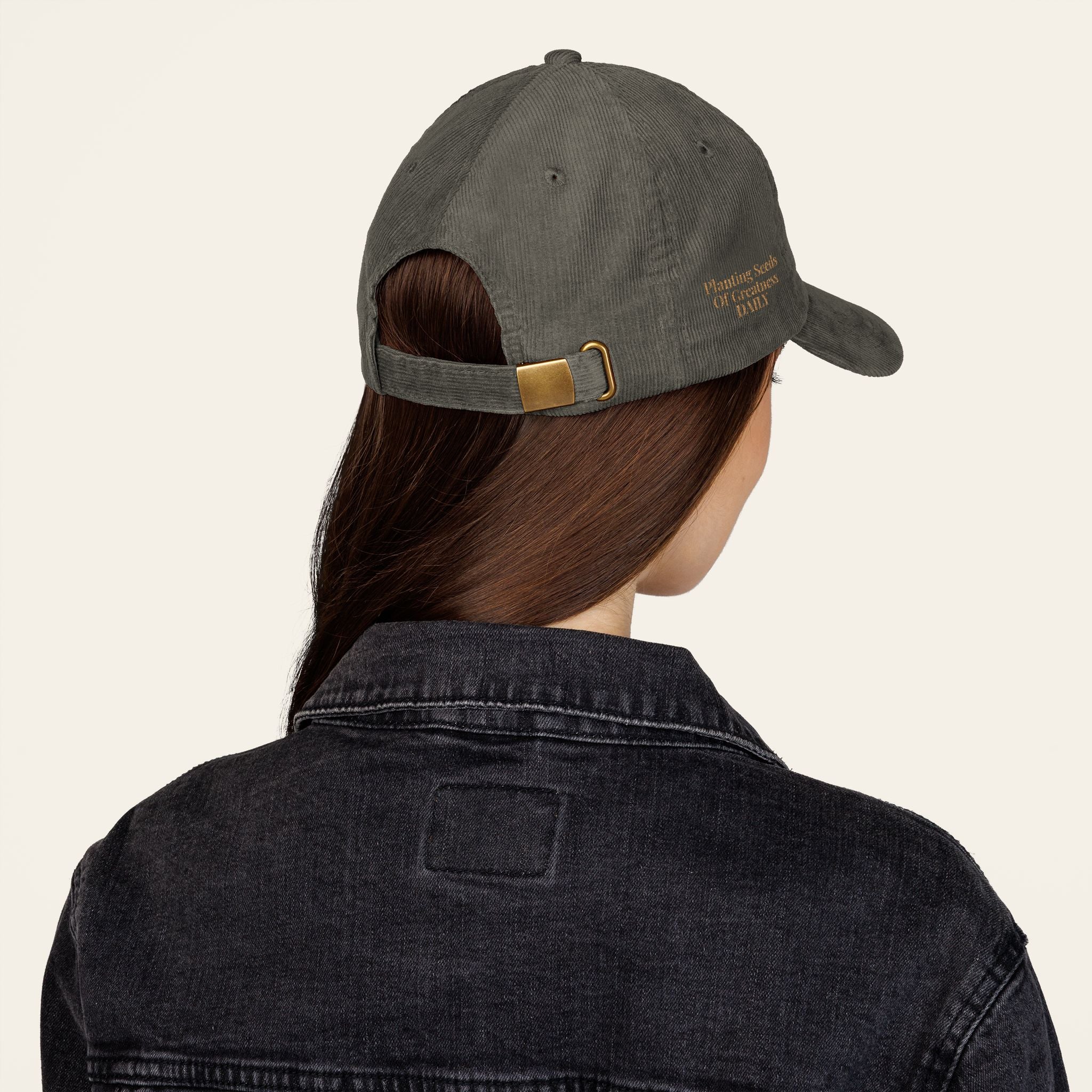 Teacher Hat — Planting Seeds Of Greatness Daily Embroidered Corduroy Cap | New Chapter Tees