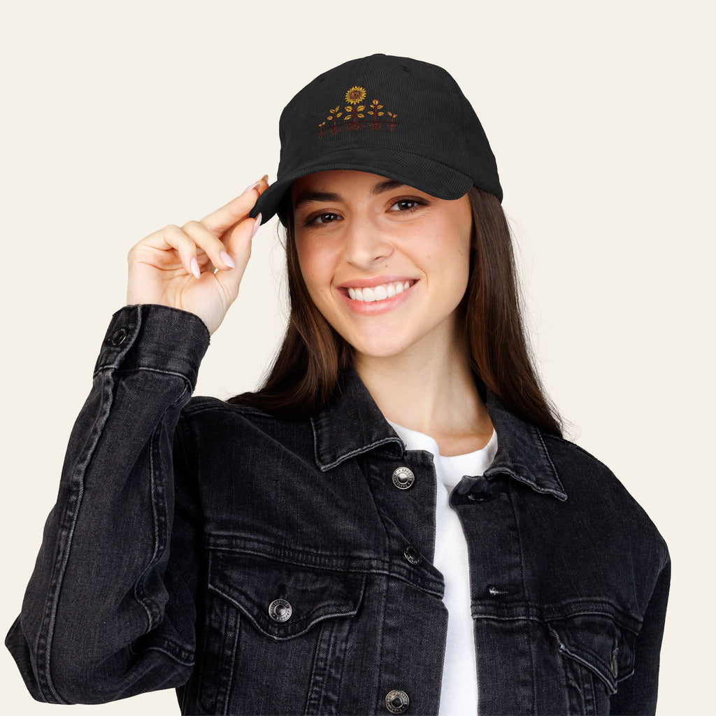 Teacher Hat — Planting Seeds Of Greatness Daily Embroidered Corduroy Cap | New Chapter Tees