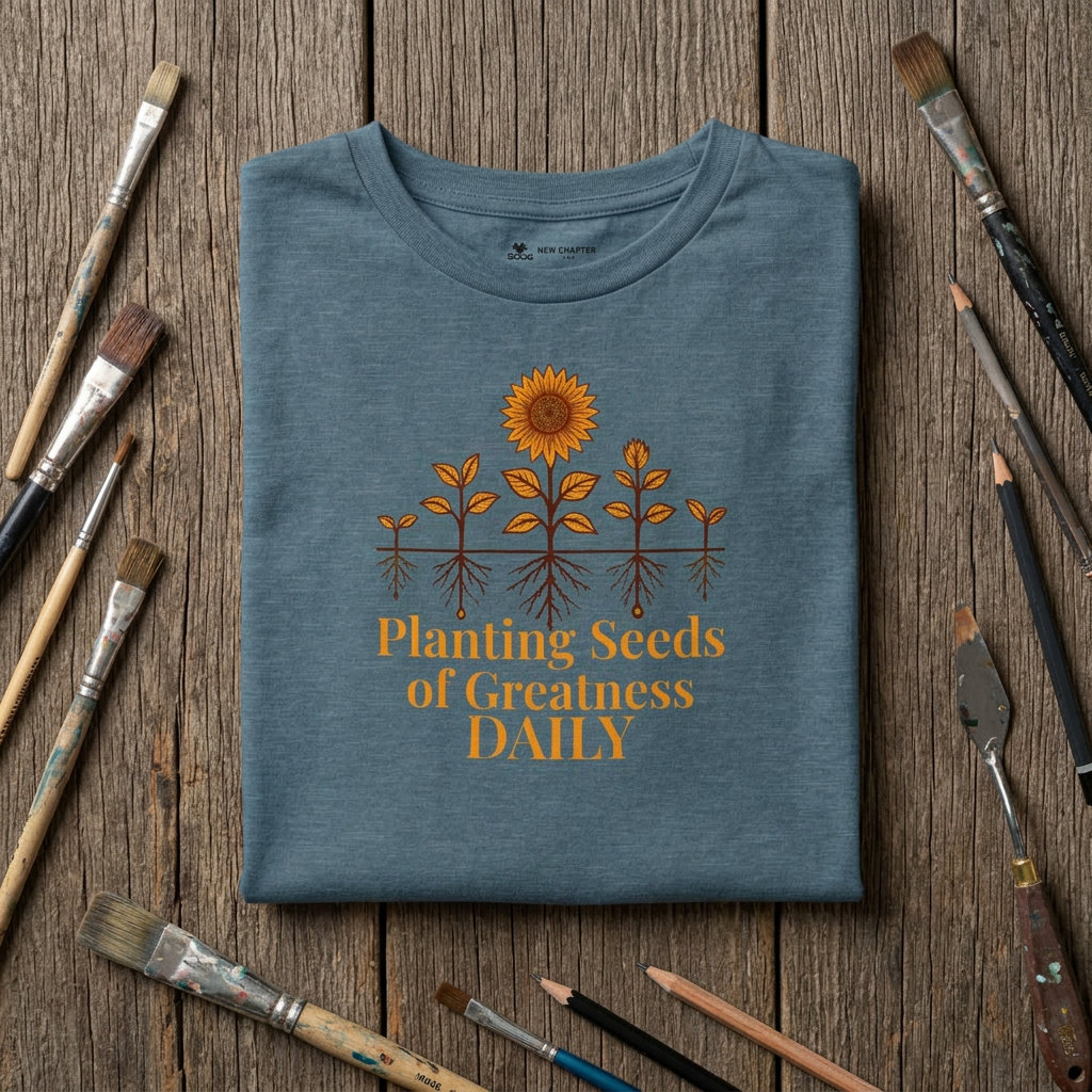 Teacher V-Neck — Planting Seeds Of Greatness Daily | New Chapter Tees