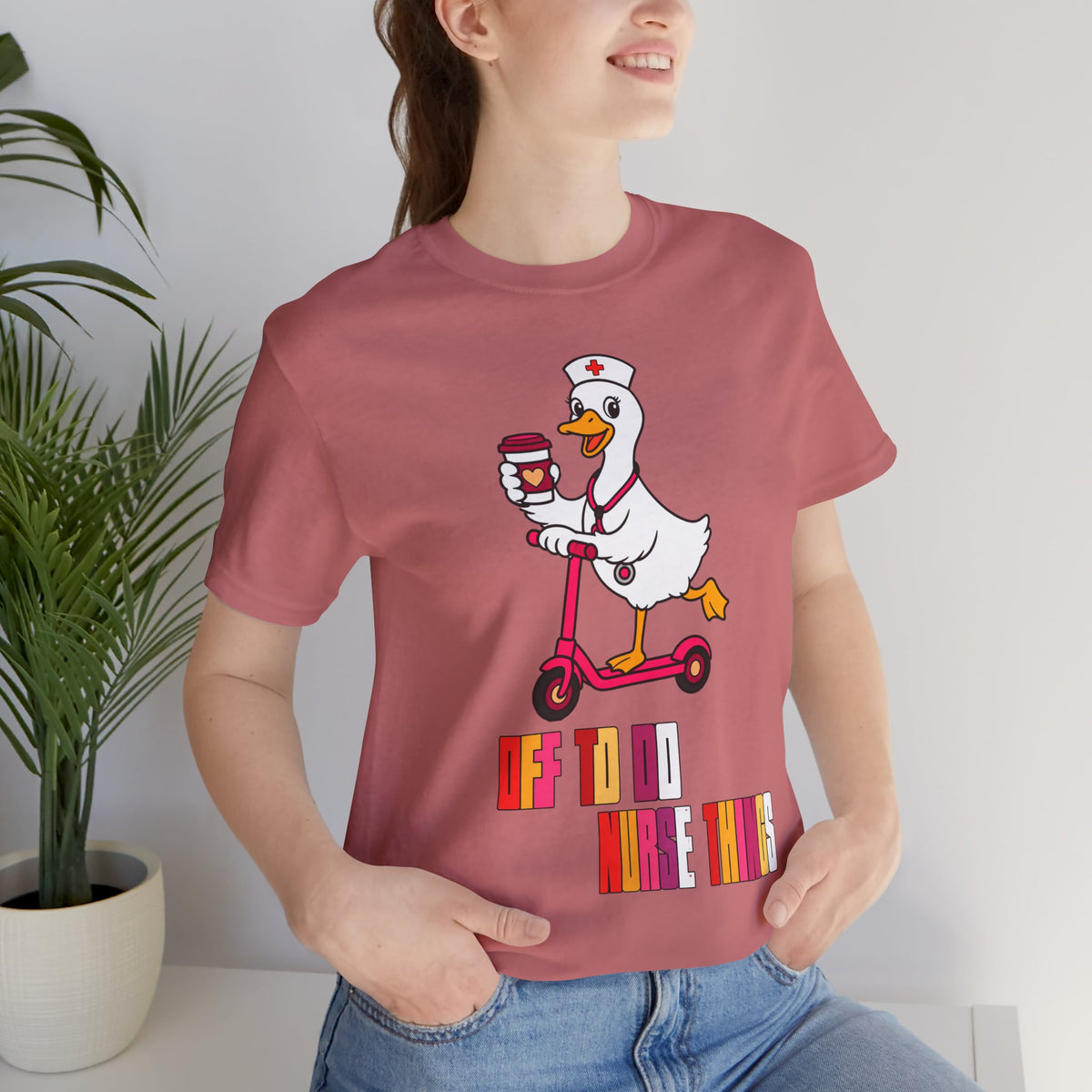 Off To Do Nurse Things Funny Goose Nurse T-Shirt | New Chapter Tees