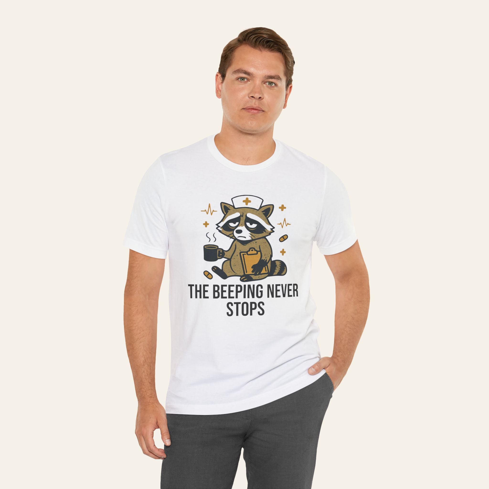 The Beeping Never Stops — Funny Nurse T-Shirt | New Chapter Tees