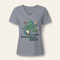 Professionally Outnumbered Daily — Women's V-Neck Teacher T-Shirt | New Chapter Tees