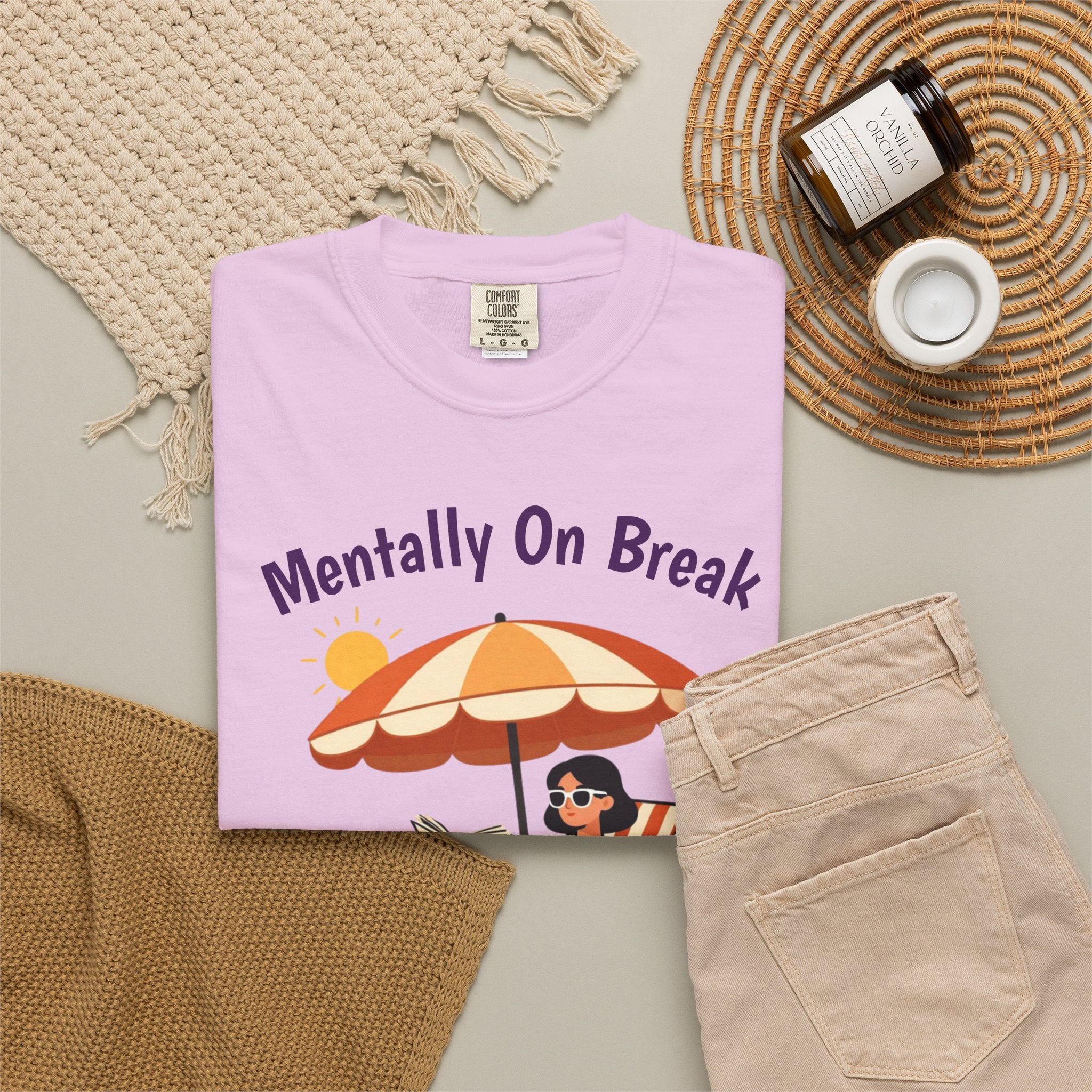 Mentally On Break  — Premium Garment-Dyed Teacher T-Shirt | New Chapter Tees