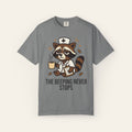 The Beeping Never Stops — Premium Garment-Dyed Nurse T-Shirt | New Chapter Tees